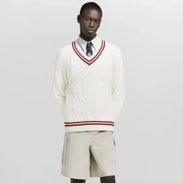 루이비통 남성 브이넥 스웨터 - Louis vuitton Mens V-neck Sweate… - 1