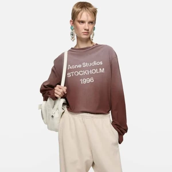 아크네 여성 라운드 긴팔티 - Acne Studios Womens Round Tshirt … - 1