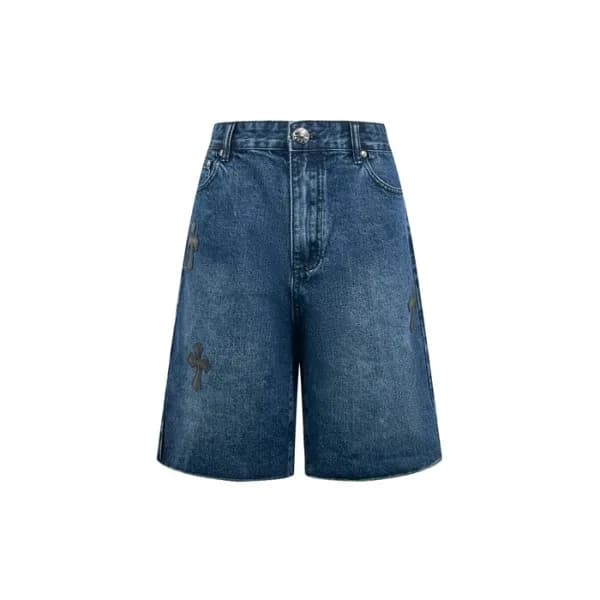 크롬하츠 남성 데님 쇼츠 - Chrom Hearts Mens Denim Shorts - c… - 1