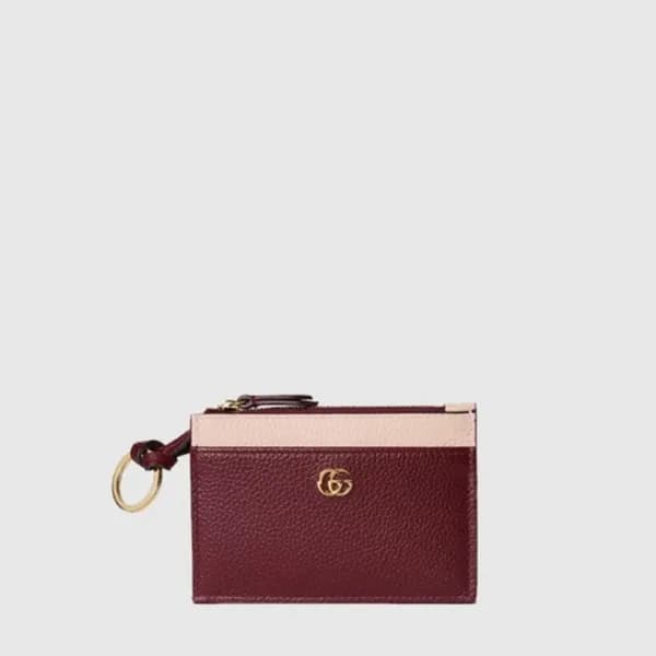 구찌 여성 GG 마몽 지퍼 카드 지갑 - Gucci Womens GG Marmont Zip… - 1