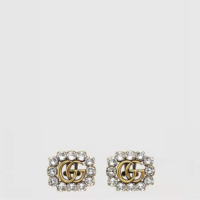 구찌 여성 크리스탈 더블 G 이어링 - Gucci Womens Crystal Double G Earring - acc10921x - 1