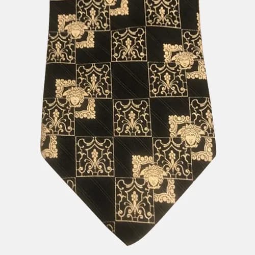 VERSACE MENS NECKTIE BLACK - 베르사체 남성용 넥타이 블랙 - 1