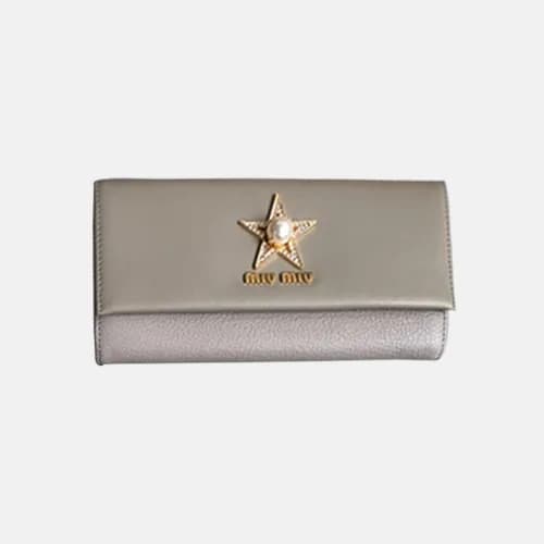 MiuMiu 2018 Ladies Star Jewelry Flap Long Purse 5M… - 1