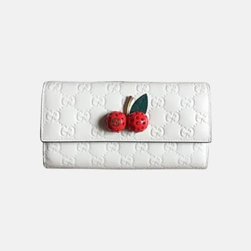 Gucci 2018 Ladies Cherry GG Pin Long Purse 476055… - 1
