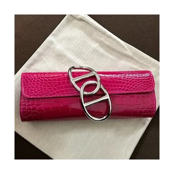 Hermes Egee Crocodile Leather Clutch Bag - 에르메스 에… - 1