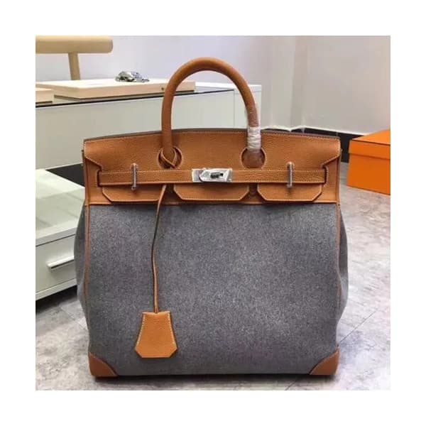 Hermes Birkin Melton&Togo Leather Tote Shoulder Ba… - 1
