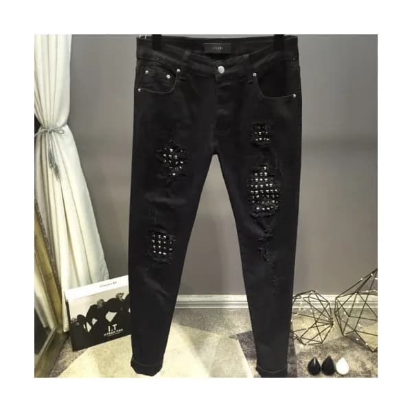Amiri 2019 Mens Slim Fit Leather Pants - 아미리 남성 신상… - 1