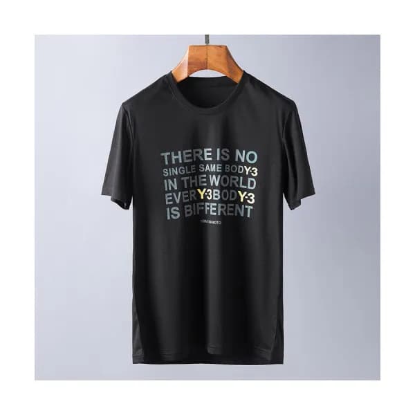 Y-3 2019 Mens Logo Printing Cotton Short Sleeved … - 1