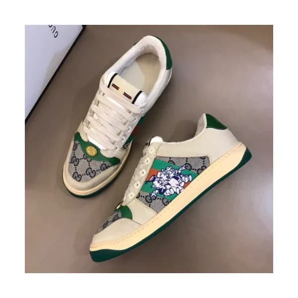 Gucci 2019 Mens Ace GG Leather Sneakers - 구찌 남성 신상… - 1