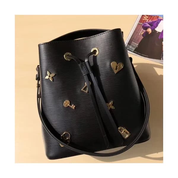 Louis Vuitton Love Lock NeoNoe Epi Bucket Bag,26cm… - 1