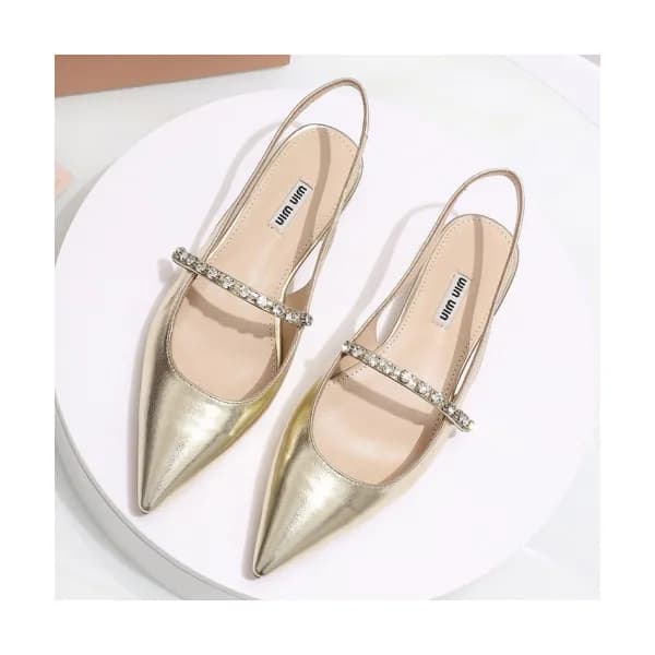 Miumiu 2019 Ladies Crystal Patent Slingback- 미우미우 … - 1