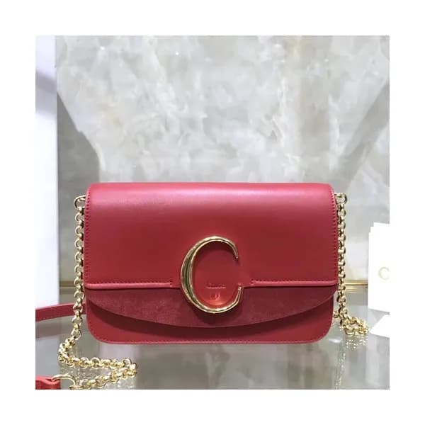 Chole 2019 C Leather Shoulder Bag, 21cm - 끌로에 201… - 1