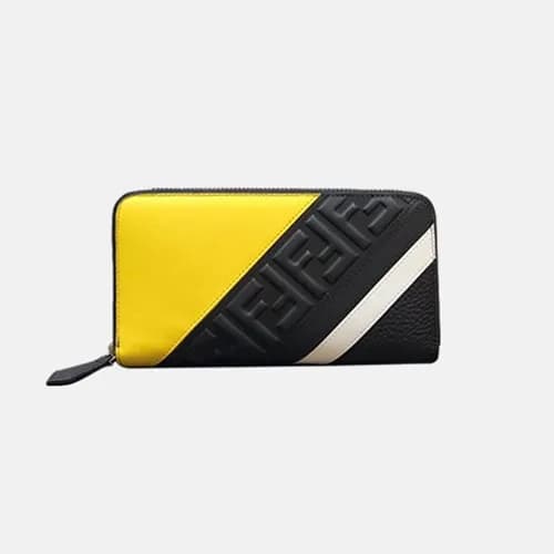 Fendi 2019 Leather Zip Round Wallet - 펜디 남여공용 레더 지… - 1