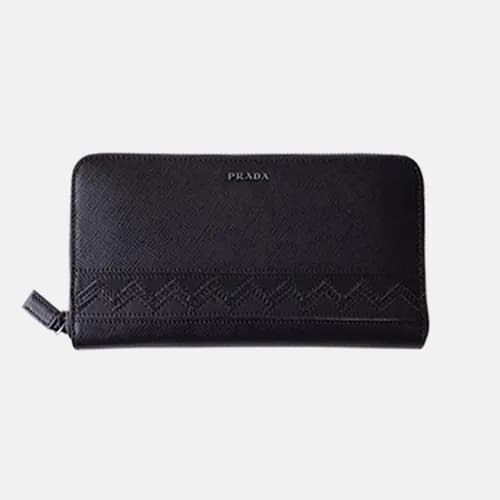 Prada 2019 Mens Saffiano Leather Zip Wallet 2ML317… - 1