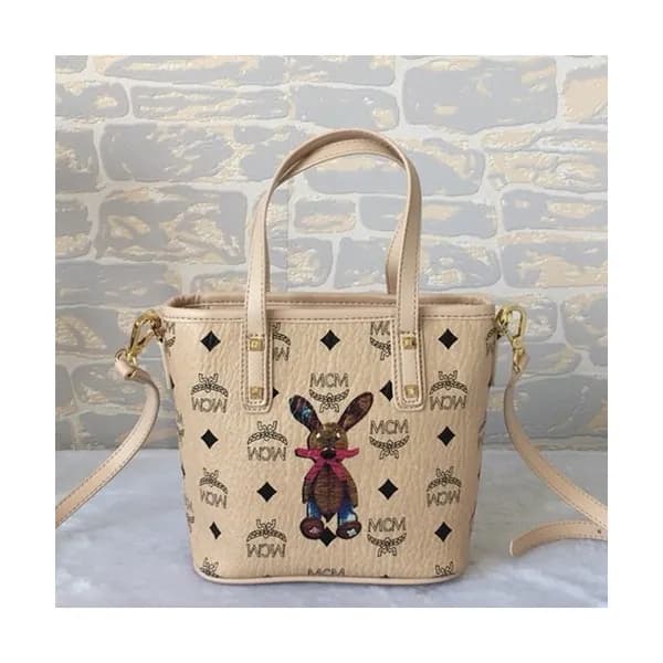 MCM Patricia Visetos Mini Tote Shoulder Shopper Ba… - 1