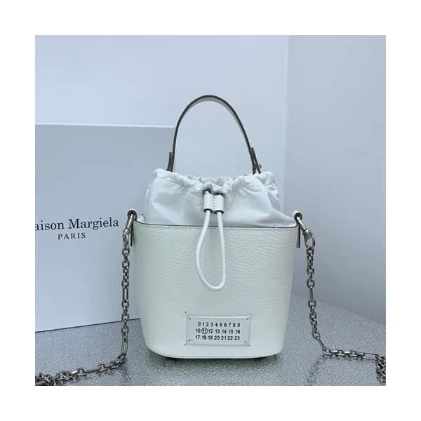 Maison Margiela 2019 Leather Bucket Chain Tote Sho… - 1