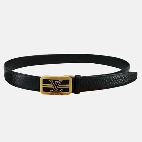 Louis vuitton 2019 Mens Initial Logo Buckle Leathe… - 1