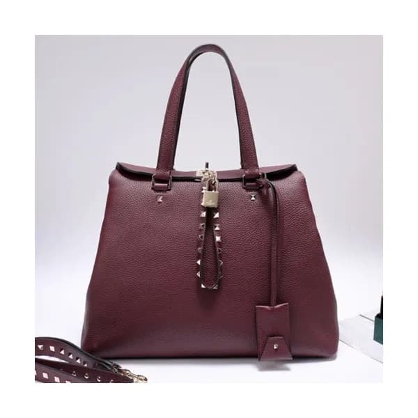 Valentino 2019 Leather Tote Shoudler Shopper Bag,3… - 1