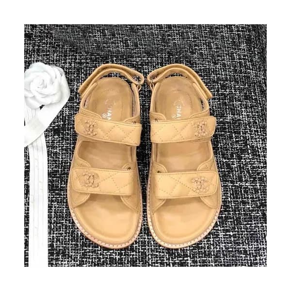 Chanel 2019 Ladies Leather Sandal - 샤넬 2019 여성용 레더… - 1