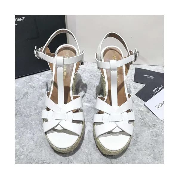 Saint Laurent 2019 Ladies Wedge High Heel Sandal -… - 1