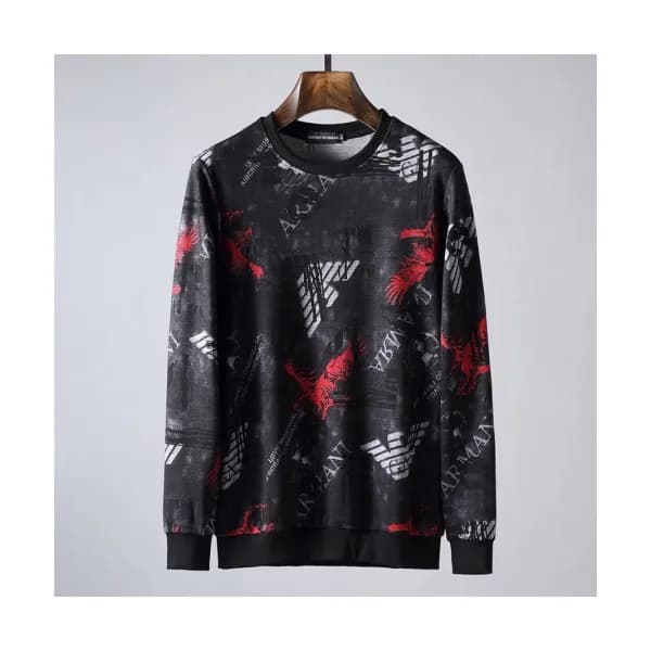 Armani 2019 Mens Logo Cotton Man-to-man - 알마니 2019… - 1