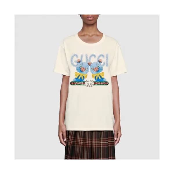 [매장판]Gucci 2020 Mm/Wm Logo Cotton Short Sleeved Ts… - 1