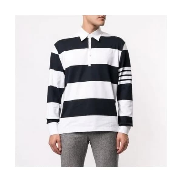 [톰브라운]Thom Browne 2020 Mens Strap Polo Cotton Tshi… - 1