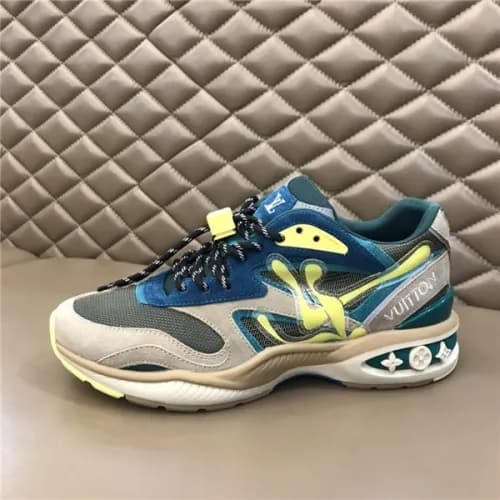 Louis Vuitton 2020 Men's Leather Running Shoes… - 1