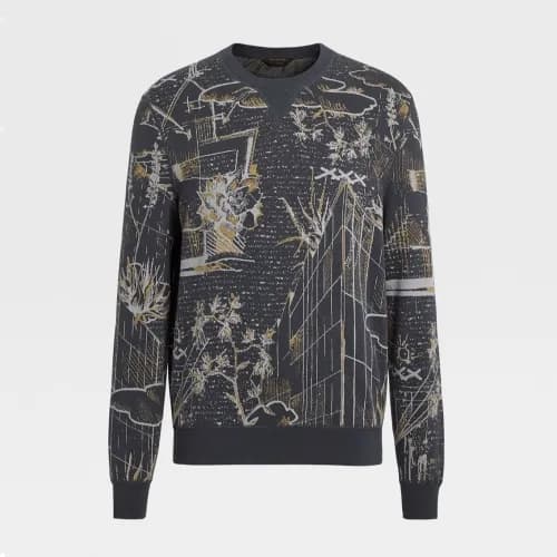 [제냐]Zegna 2020 Mens Basic Crew-neck Wool Sweater -… - 1