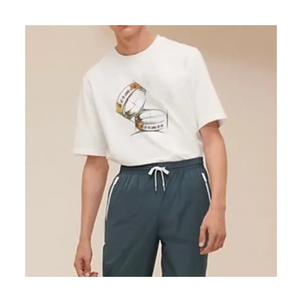 [에르메스]Hermes 2021 Mens Crew-neck Short Sleeved Tsh… - 1