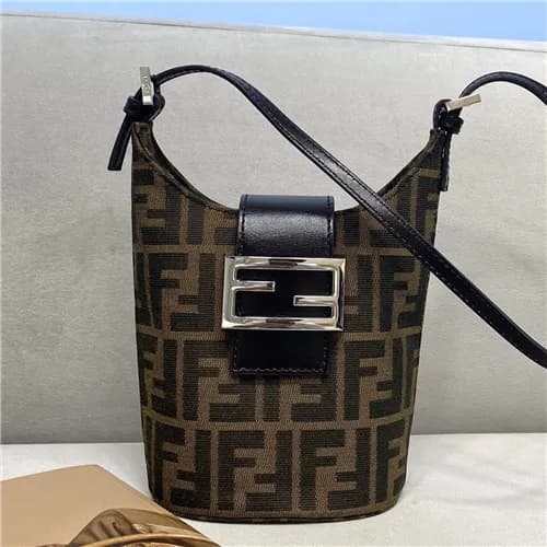[펜디]Fendi 2021 Women's Fabric Hobo Bag,13cm - … - 1