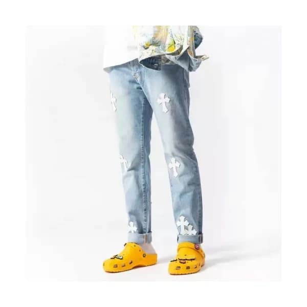 Chrom Hearts 2021 Mens Casual Denim Jeans Blue - 크… - 1