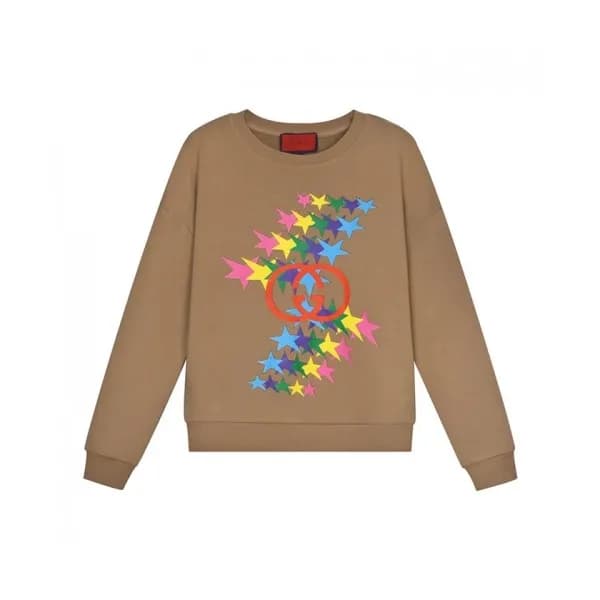 Gucci Mm/Wm Logo Crew-neck Cotton Tshirts Camel -… - 1