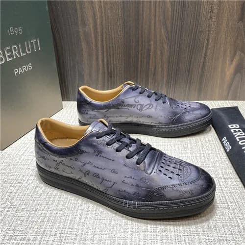 Berluti 2021 Men's Leather Sneakers,BERTS0281 … - 1