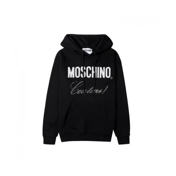 Moschino Womens Teddy Bear Cotton Hoodie Black - … - 1