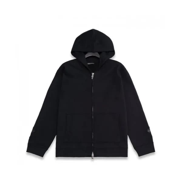 Chrom Hearts Mens Logo Cotton Hoodie Black - 크롬하츠… - 1