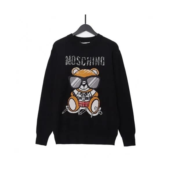 Moschino Mm/Wm Crew-neck Wool Sweater Black - 모스키… - 1