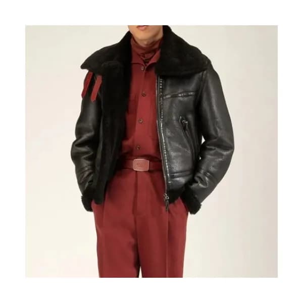 Bally Mens Business Modern Leather Jackets Black -… - 1