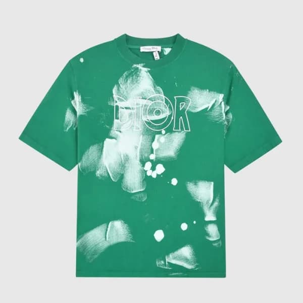 디올 남성 크루넥 그린 반팔티 - Mens Green Tshirts - dio01704x - 1