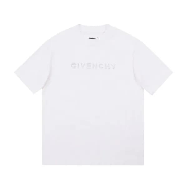 지방시 남성 크루넥 화이트 반팔티 - Mens White Tshirts - giv0620x - 1