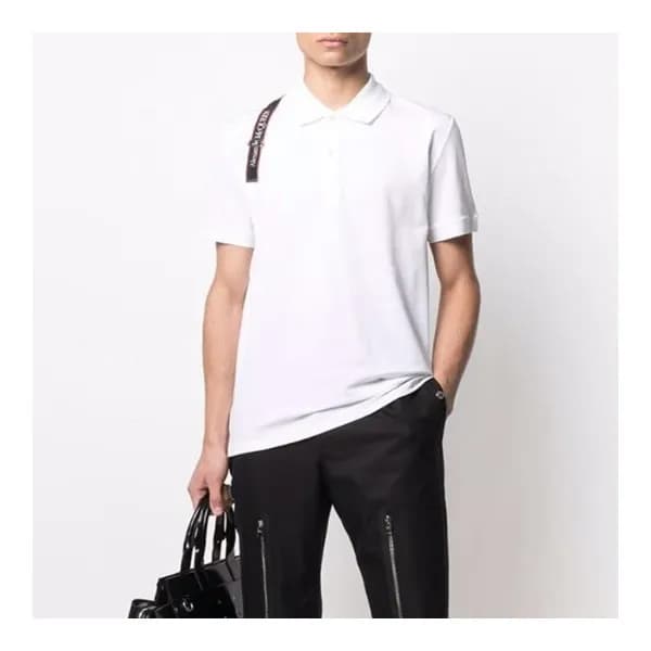 알렉산더맥퀸 남성 화이트 폴로 반팔티 - Mens White Tshirts - alx010… - 1
