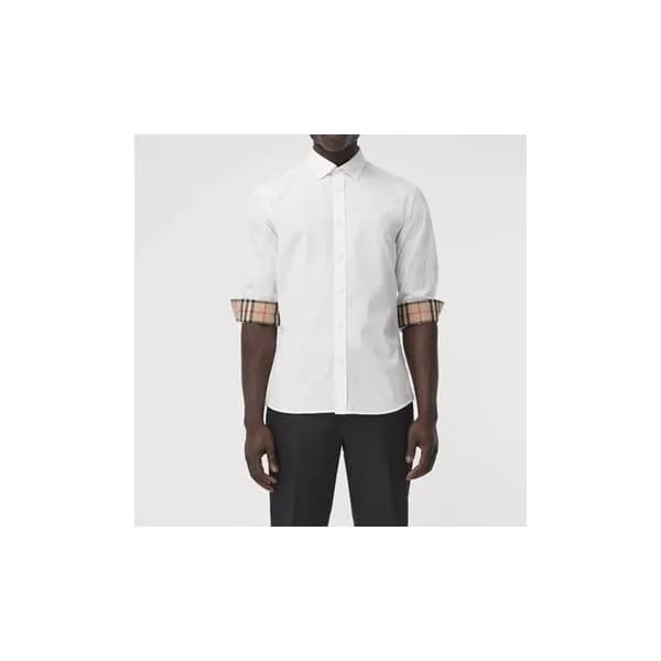 버버리 남성 클래식 화이트 셔츠 - Mens White Tshirts - bur04246x - 1
