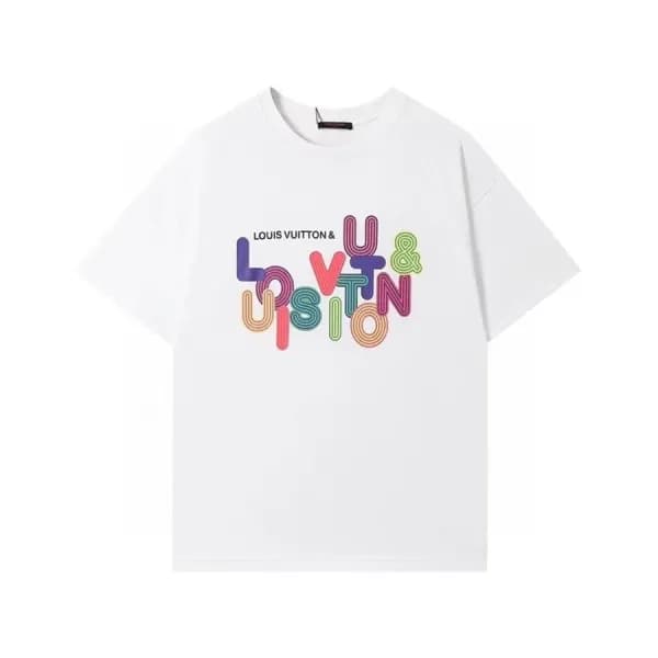 루이비통 남성 크루넥 화이트 반팔티 - Mens White Tshirts - lou0409… - 1