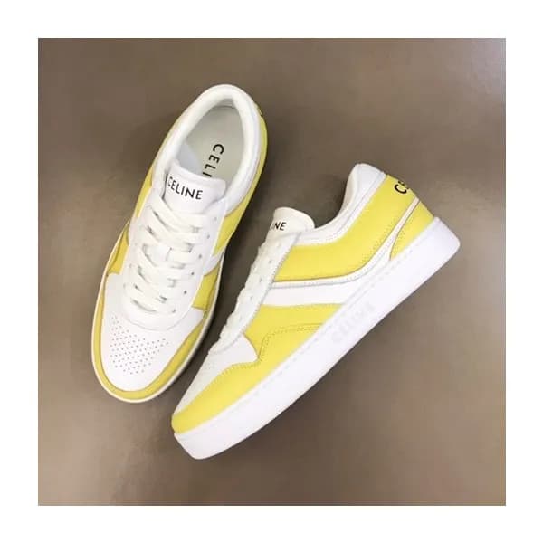 셀린느 남/녀 클래식 옐로우 스니커즈 - Celine Unisex Yellow Sneake… - 1