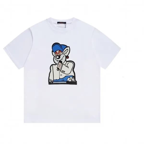 루이비통 남성 화이트 크루넥 반팔티 - Mens White Tshirts - lou0510… - 1