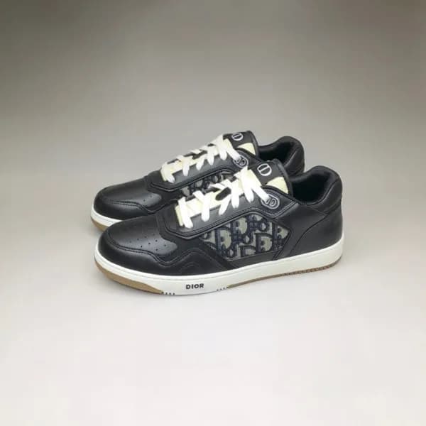디올 남/녀 캐쥬얼 블랙 스니커즈 - Unisex Black Sneakers - dio02… - 1