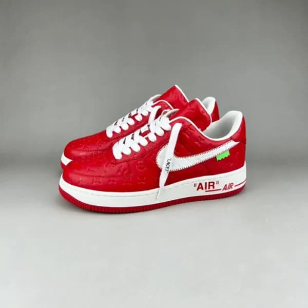 루이비통 남성 트렌디 레드 스니커즈 - Mens Red Sneakers - lou05160… - 1