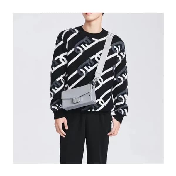 펜디 남성 트렌디 블랙 니트 - Fendi Mens Black Sweaters - fen0… - 1
