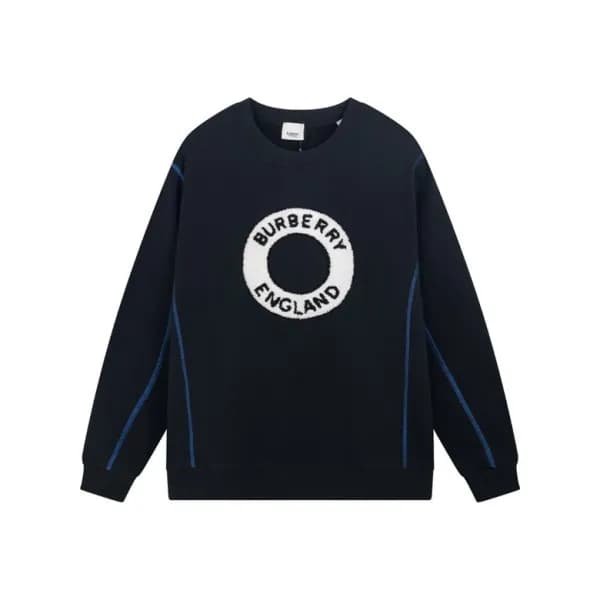 버버리 남성 크루넥 네이비 맨투맨 - Burberry Mens Navy Tshirts - … - 1