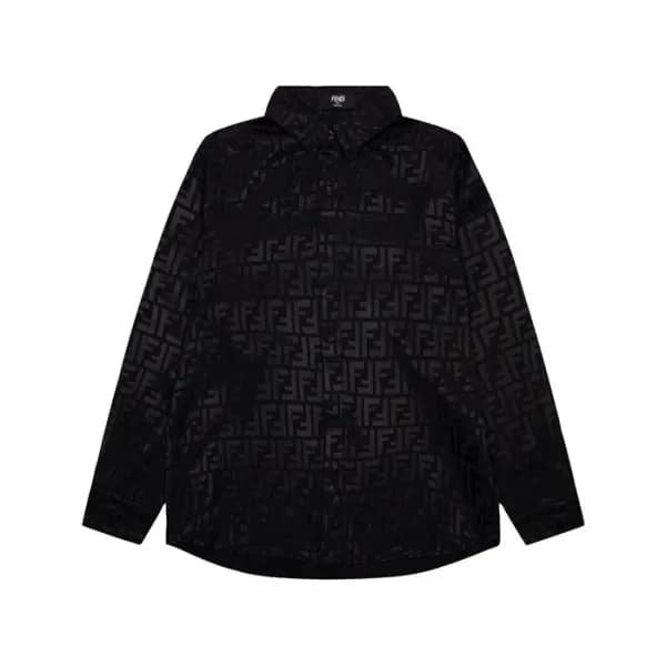 펜디 남성 클래식 블랙 셔츠 - Fendi Mens Black Tshirts - fen01… - 1
